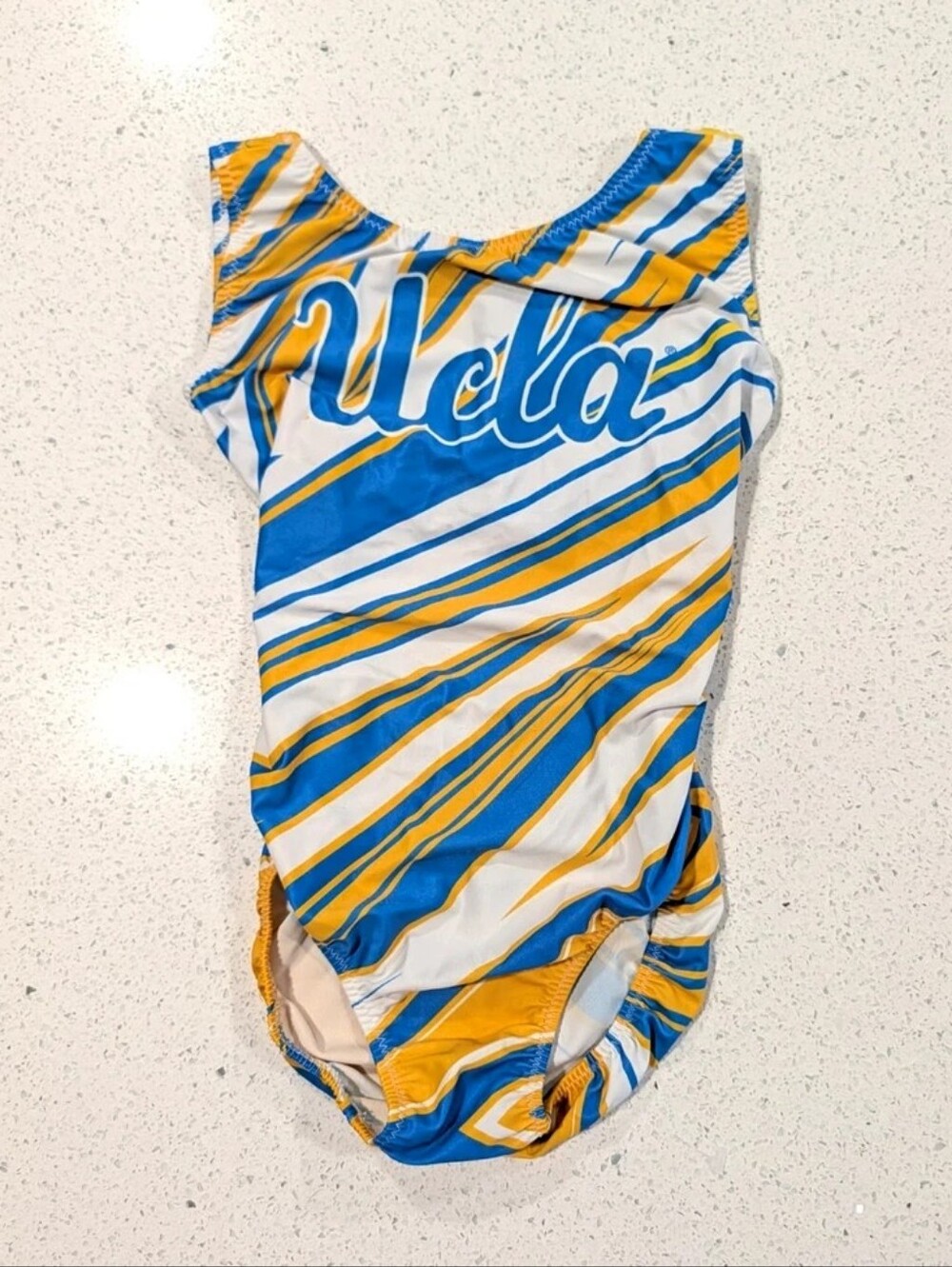 UCLA Collegiate Foxy Foxy's Gymnastics Dance Medium Open Back Cali College Leo